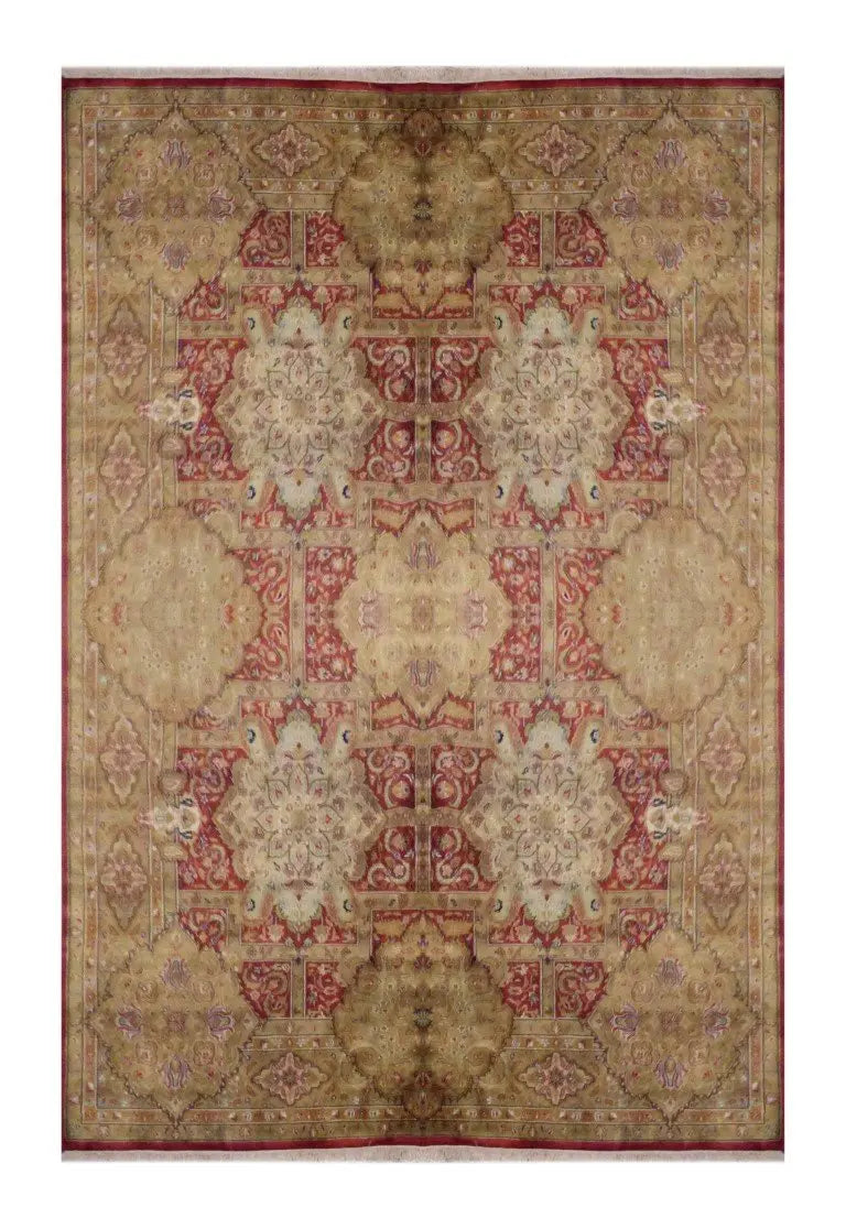 One Of The Kind Indian Hand-Knotted Rug 10' X 8'